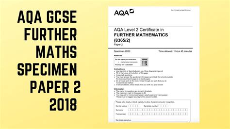 Course-specific and 100% exam-aligned. . Further maths specimen paper